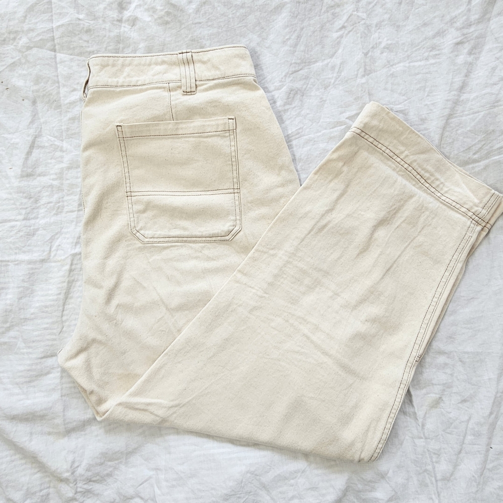 Old Navy Cream Straight Leg Pants - Picture 9 of 9